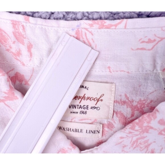 Linen Floral Men’s XL WEATHERPROOF Vintage Dusted Clay Button Down Shirt - Picture 16 of 16